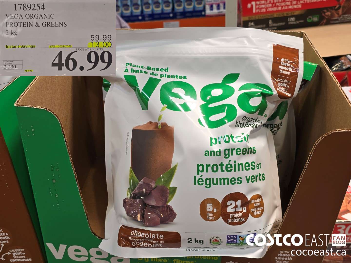 1789254 VEGA ORGANIC PROTEIN & GREENS 2 kg ($13.00 INSTANT SAVINGS EXPIRES ON 2024-07-28) $46.99