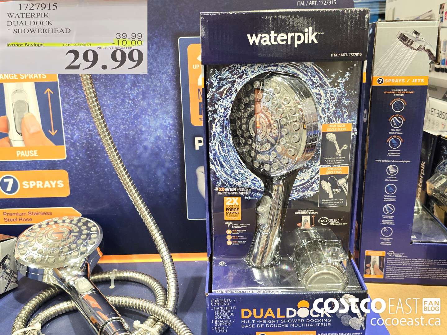 1727915 WATERPIK DUALDOCK SHOWERHEAD ($10.00 INSTANT SAVINGS EXPIRES ON 2024-08-04) $29.99