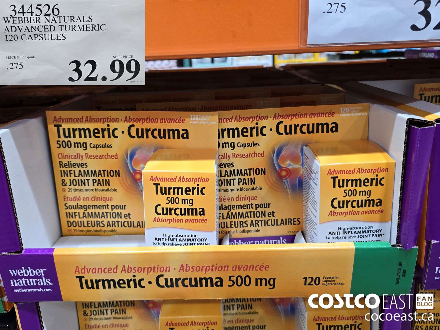 344526 WEBBER NATURALS ADVANCED TURMERIC 120 CAPSULES $32.99