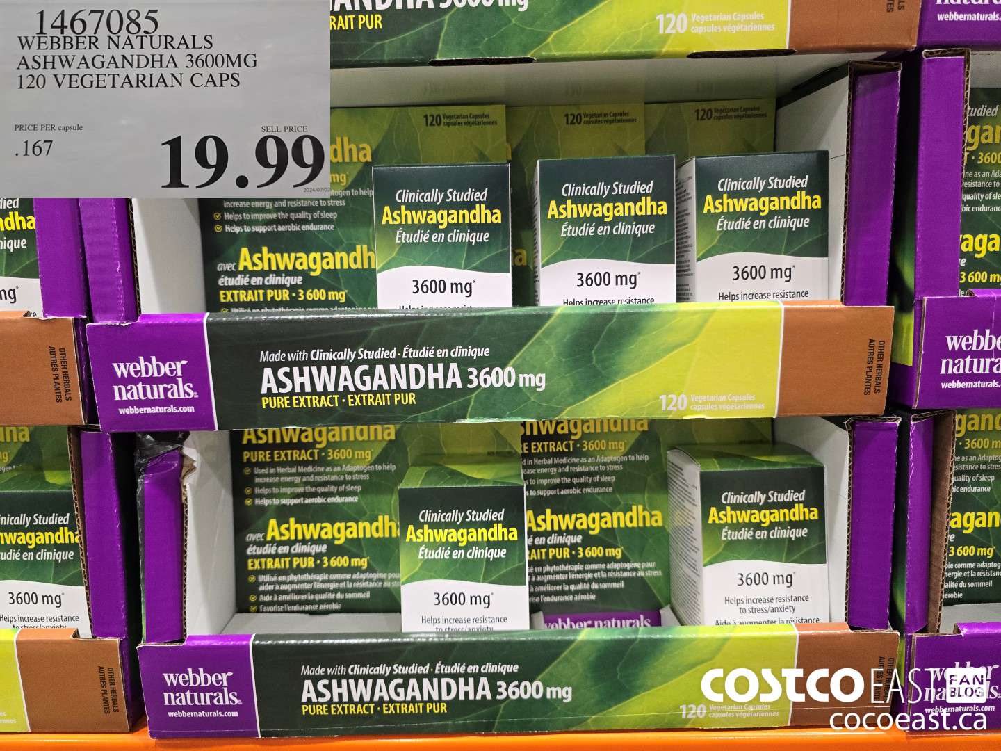1467085 WEBBER NATURALS ASHWAGANDHA 3600MG 120 VEGETARIAN CAPS $19.99