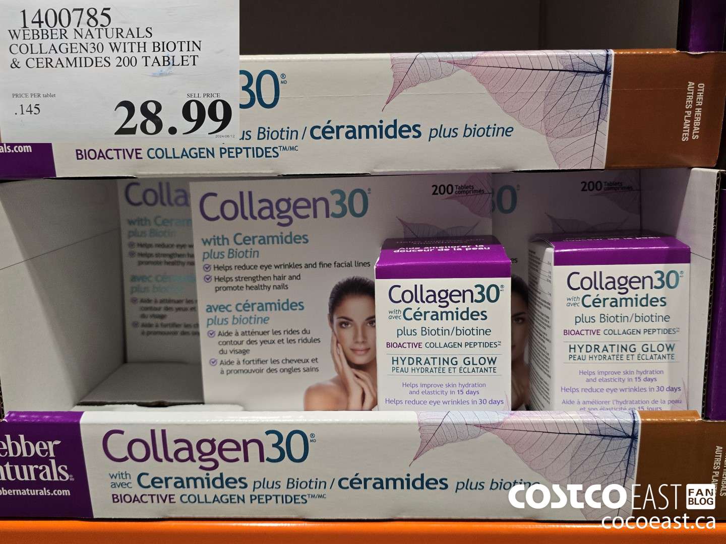 1400785 WEBBER NATURALS COLLAGEN30 WITH BIOTIN & CERAMIDES 200 TABLET $28.99