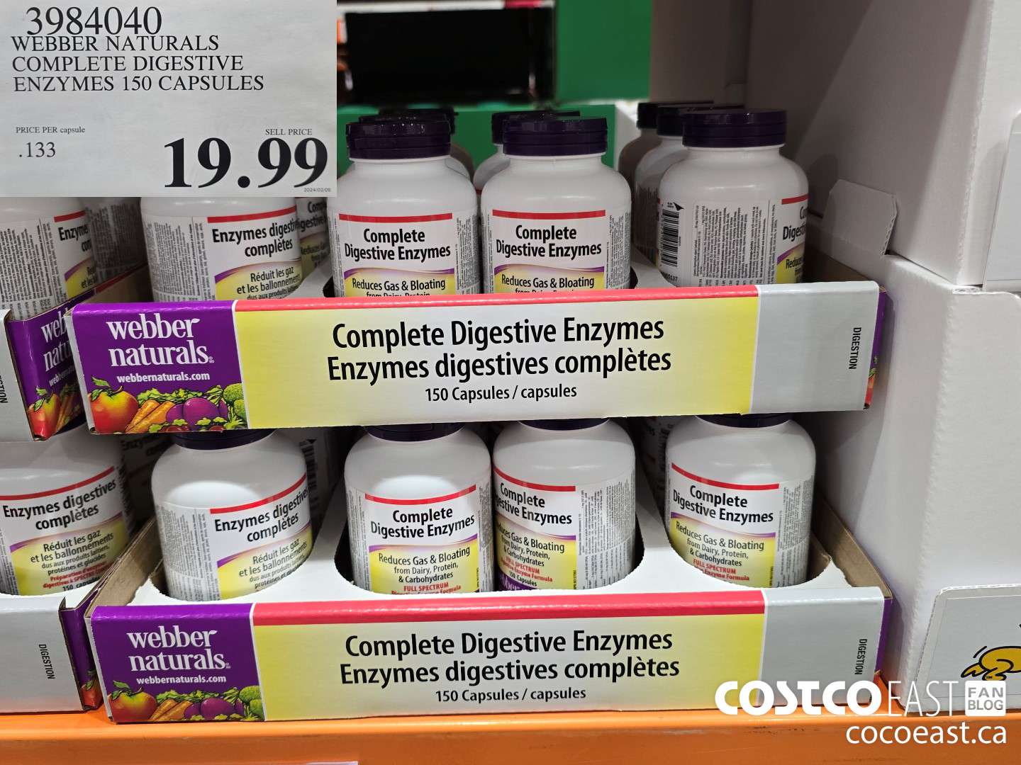 3984040 WEBBER NATURALS COMPLETE DIGESTIVE ENZYMES 150 CAPSULES $19.99