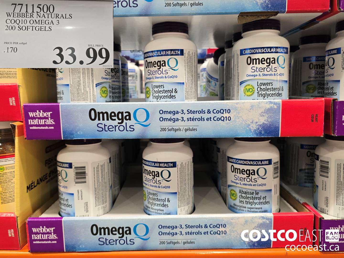 7711500 WEBBER NATURALS COQ10 OMEGA 3 200 SOFTGELS $33.99