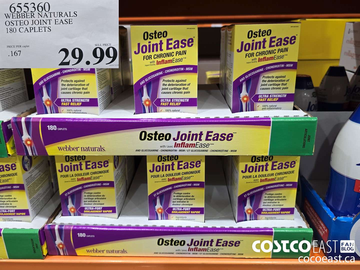 655360 WEBBER NATURALS OSTEO JOINT EASE 180 CAPLETS $29.99