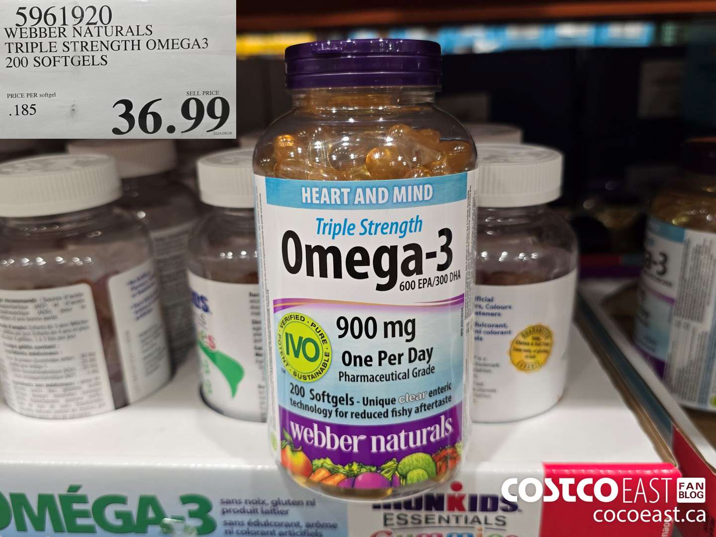 5961920 WEBBER NATURALS TRIPLE STRENGTH OMEGA3 200 SOFTGELS $36.99