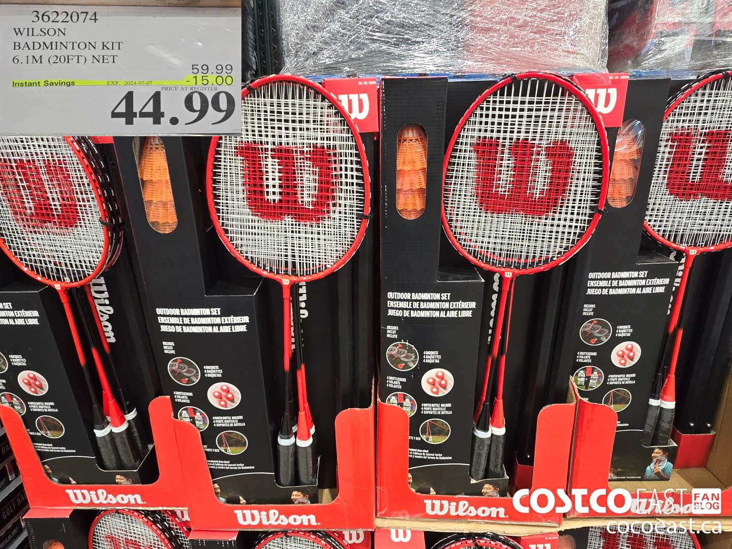 3622074 WILSON BADMINTON KIT 6.1 M (20FT) NET ($15.00 INSTANT SAVINGS EXPIRES ON 2024-07-07) $44.99