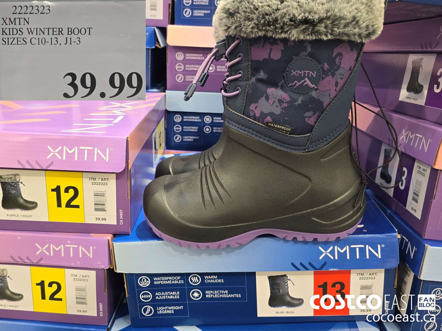 2222323 XMTN KIDS WINTER BOOT SIZES C10-13, J1-3 $39.99