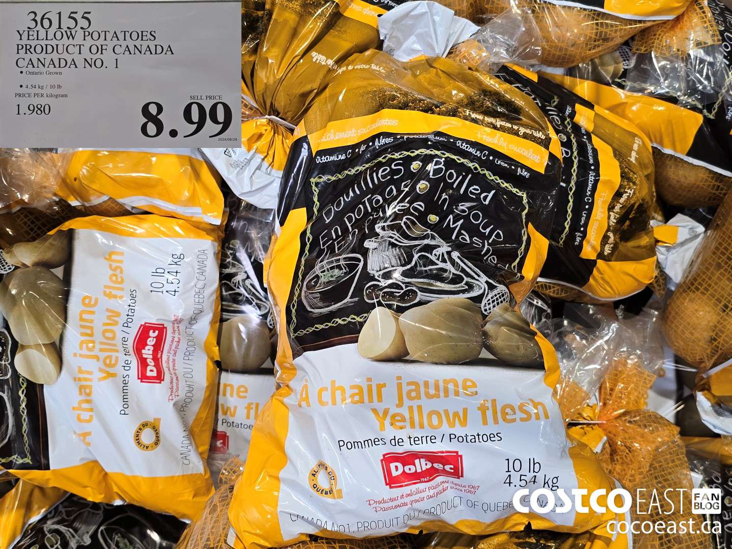 36155 YELLOW POTATOES PRODUCT OF CANADA CANADA NO. 1 $8.99