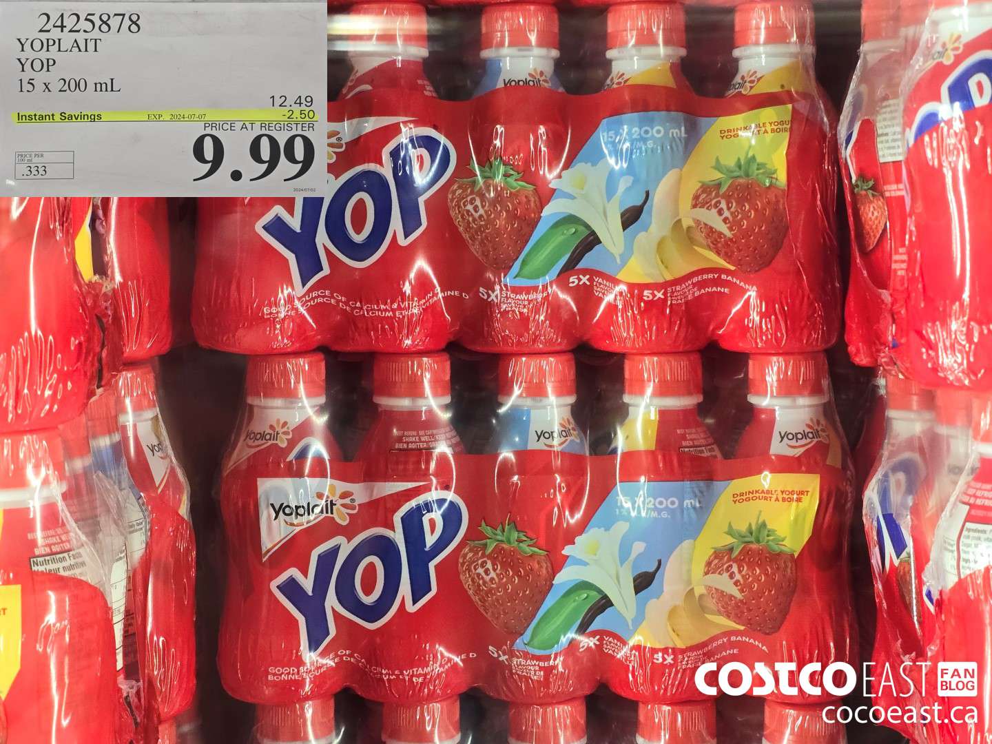 2425878 YOPLAIT YOP 15 x 200 ml ($2.50 INSTANT SAVINGS EXPIRES ON 2024-07-07) $9.99
