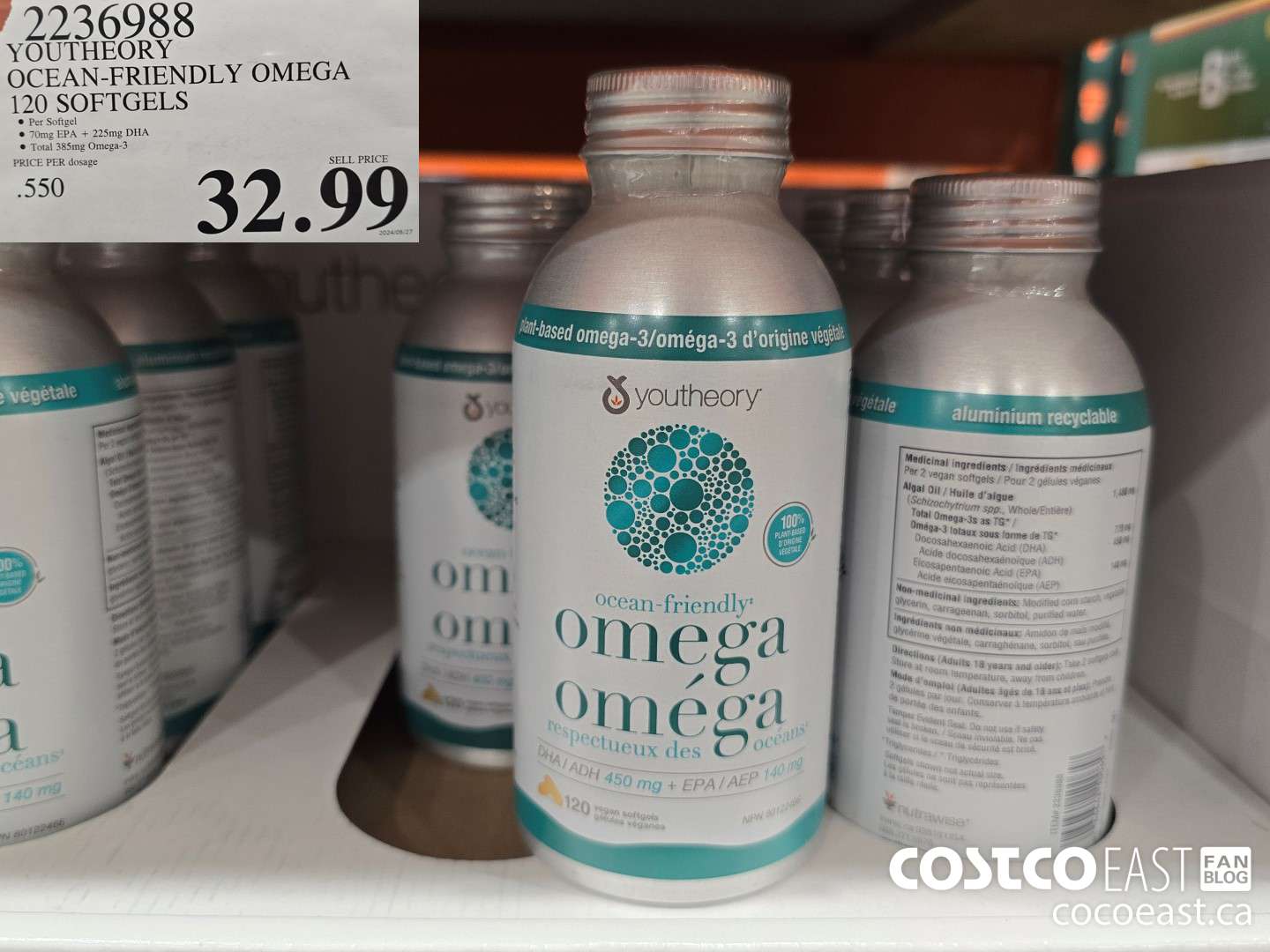 2236988 YOUTHEORY OCEAN-FRIENDLY OMEGA 120 SOFTGELS $39.99