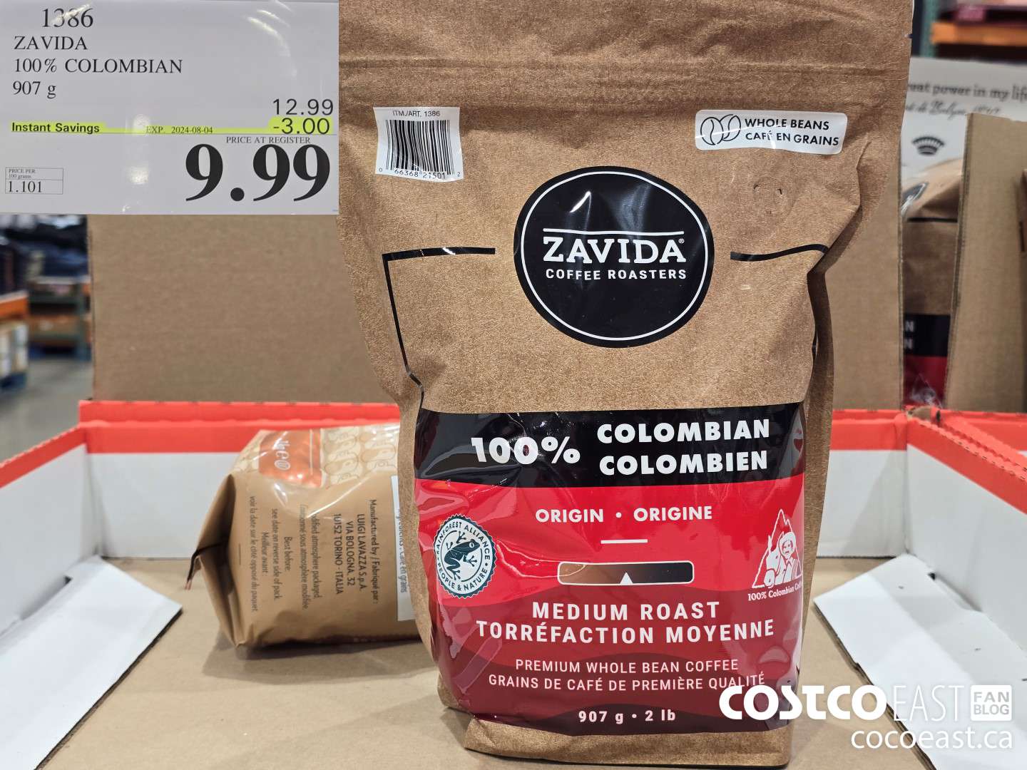 1386 ZAVIDA 100% COLOMBIAN 907 g ($3.00 INSTANT SAVINGS EXPIRES ON 2024-08-04) $9.99