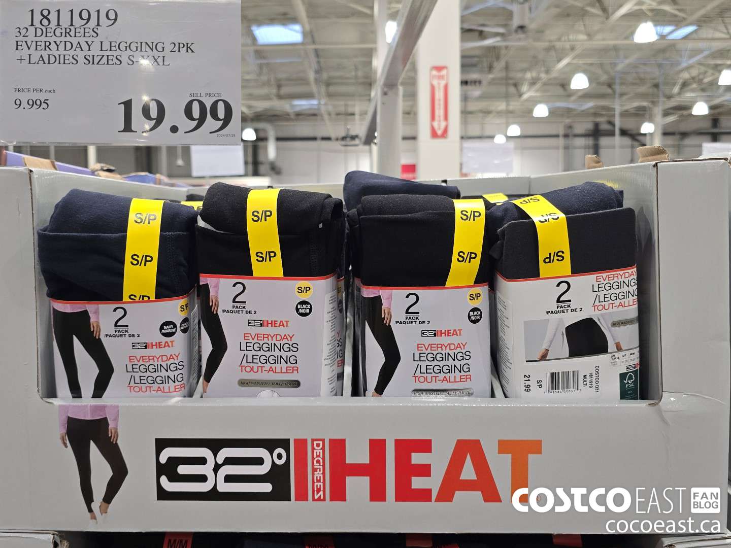 1811919 32 DEGREES EVERYDAY LEGGING 2PK +LADIES SIZES S-XXL $19.99