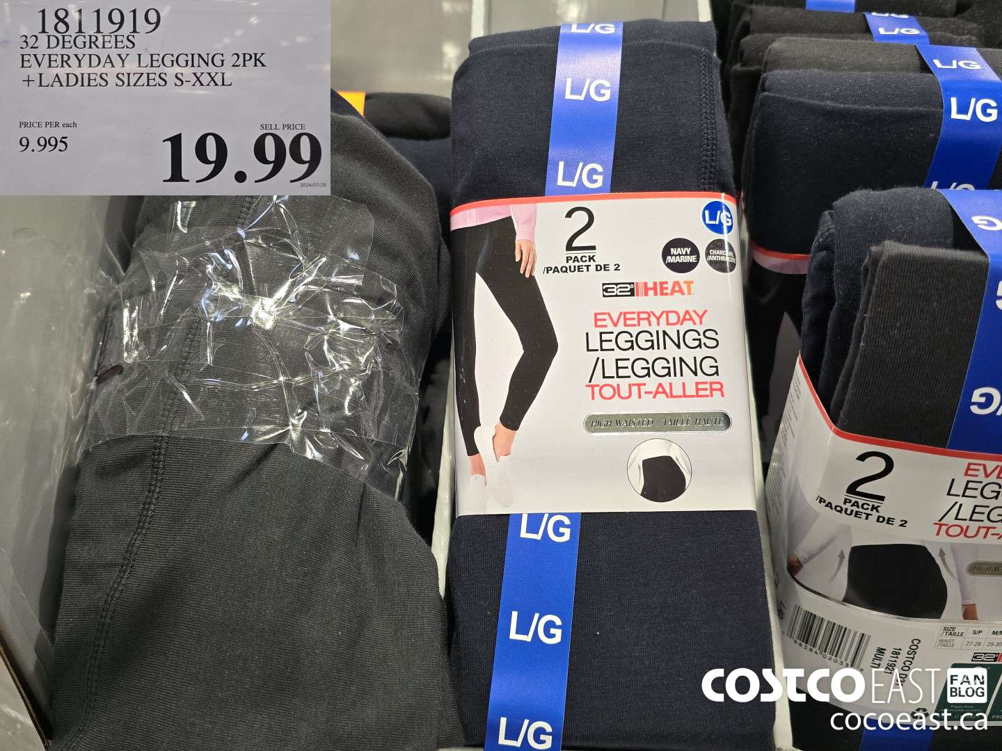 1811919 32 DEGREES EVERYDAY LEGGING 2PK +LADIES SIZES S-XXL $19.99