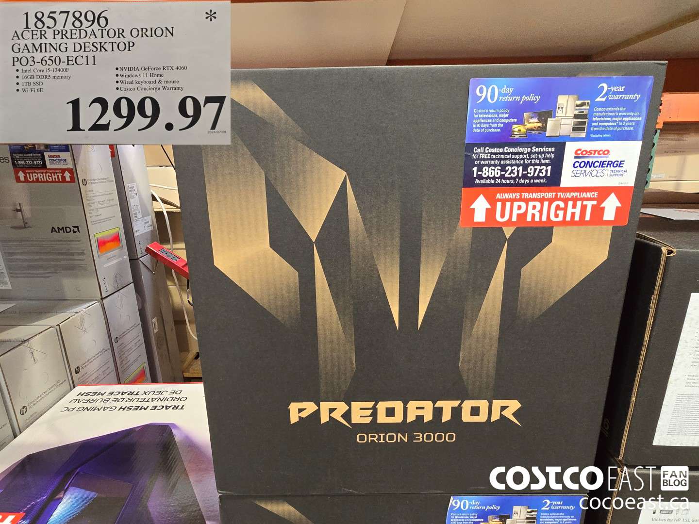 1857896 ACER PREDATOR ORION GAMING DESKTOP PO3-650-EC11 $1299.97