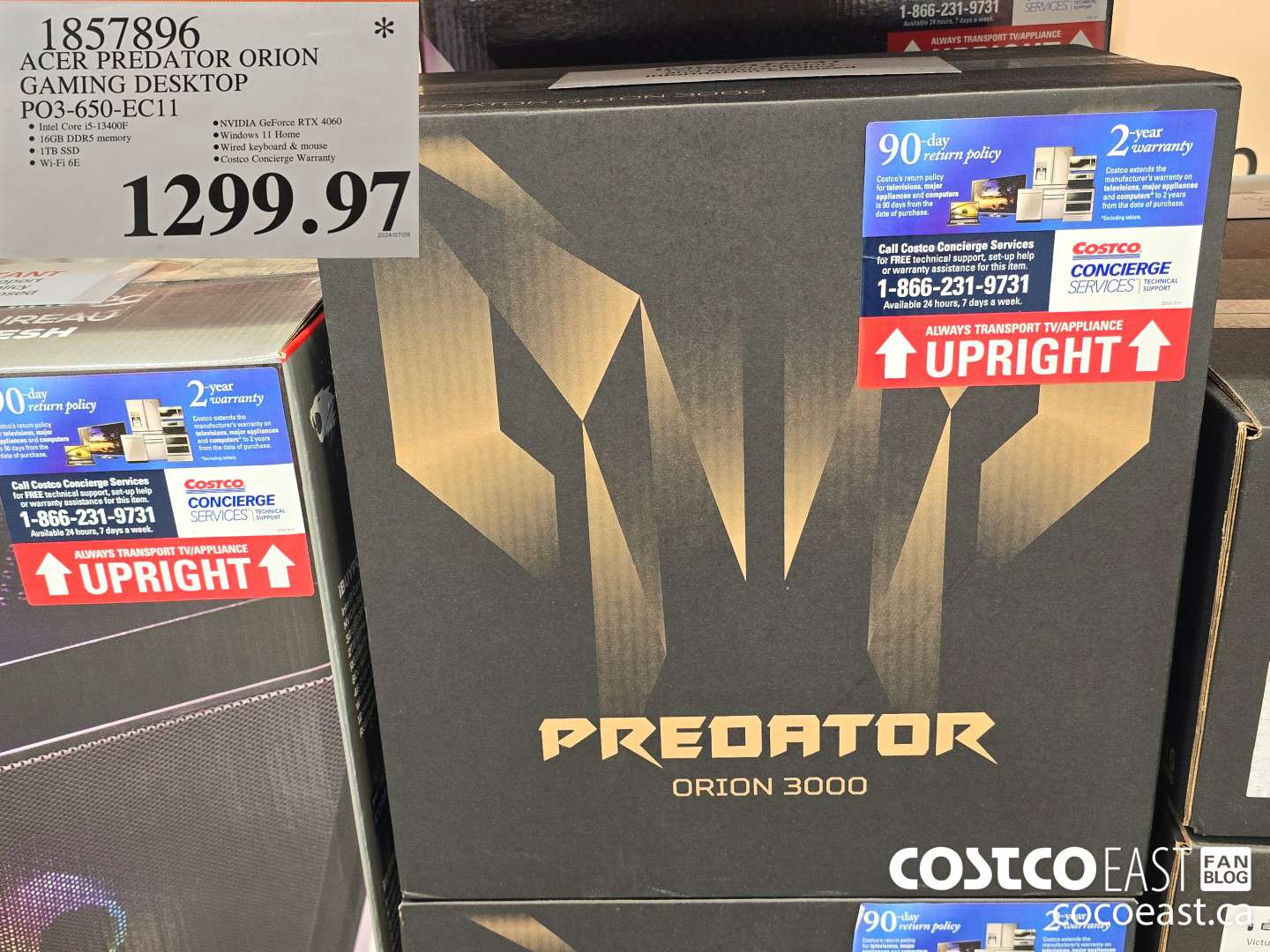 1857896 ACER PREDATOR ORION GAMING DESKTOP PO3-650-EC11 $1299.97