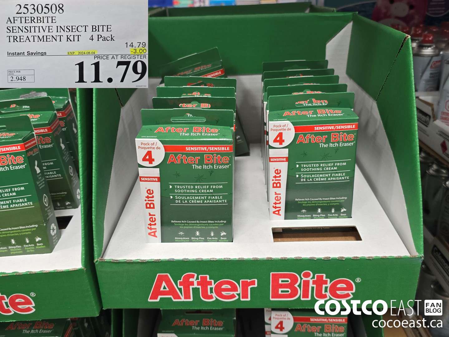 2530508 AFTERBITE SENSITIVE INSECT BITE TREATMENT KIT 4 Pack ($3.00 INSTANT SAVINGS EXPIRES ON 2024-08-04) $11.79