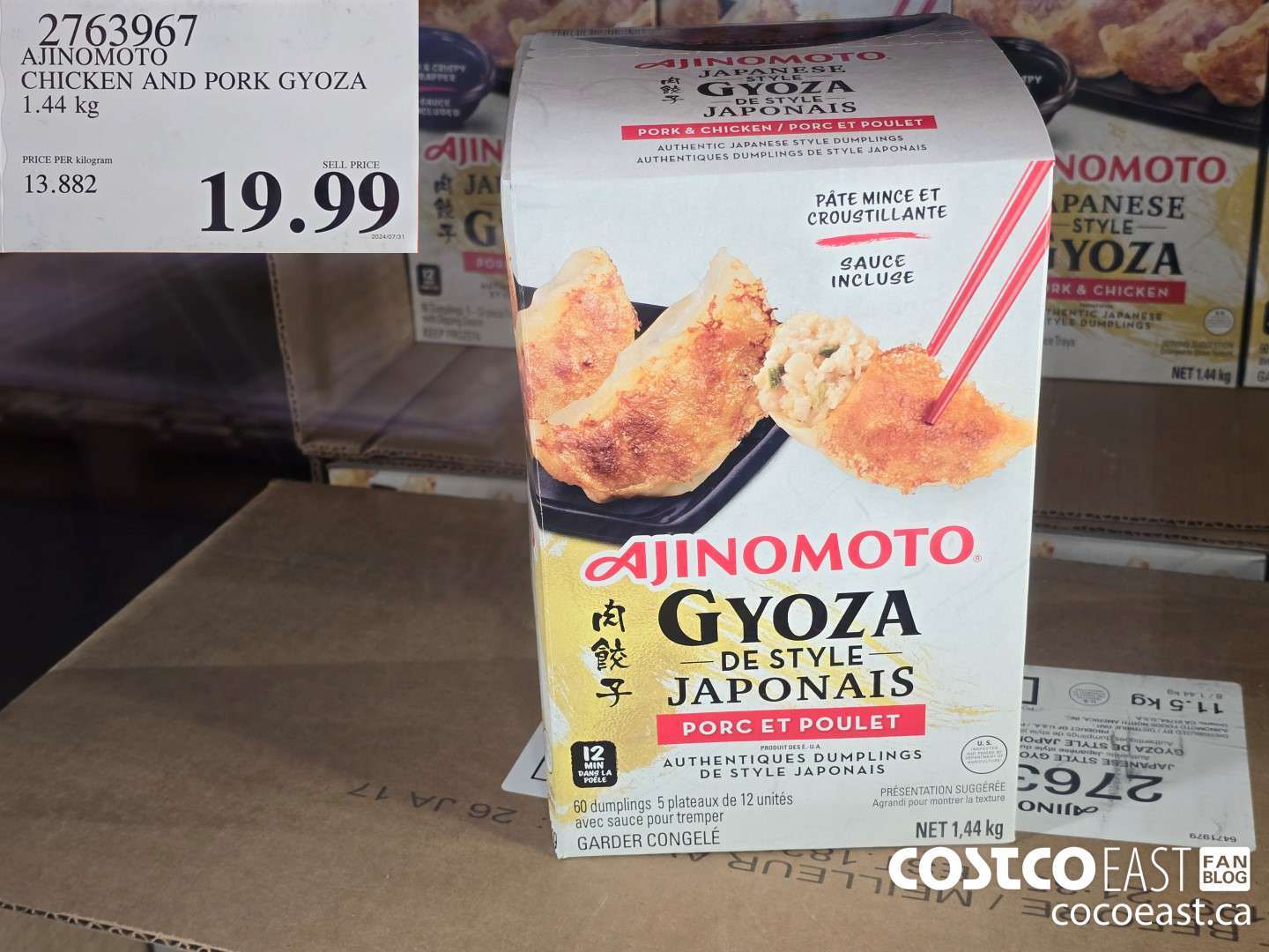 2763967 AJINOMOTO CHICKEN AND PORK GYOZA 1.44 kg $19.99