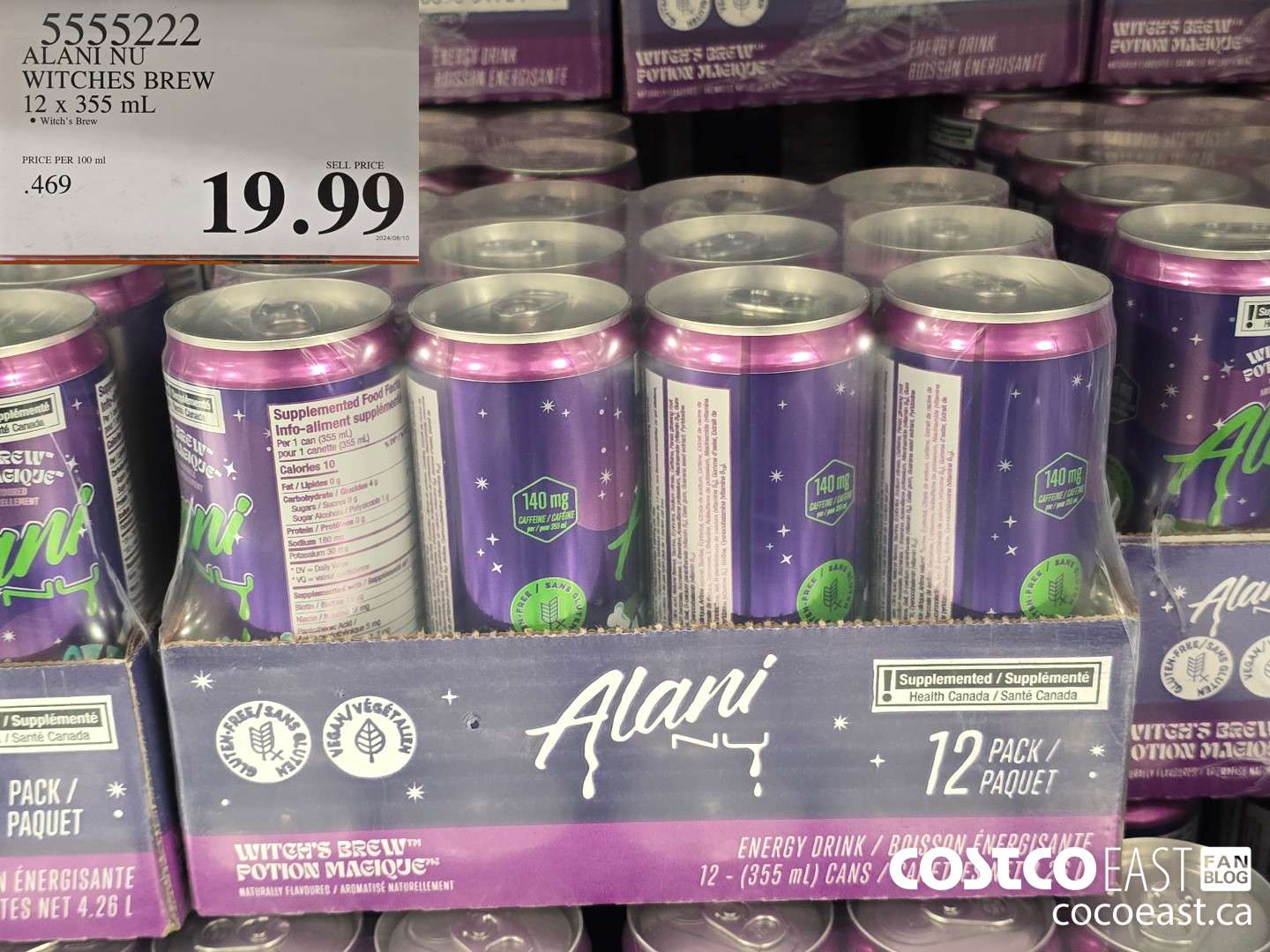 5555222 ALANI NU ENERGY DRINK 12 X 355 ML $19.99