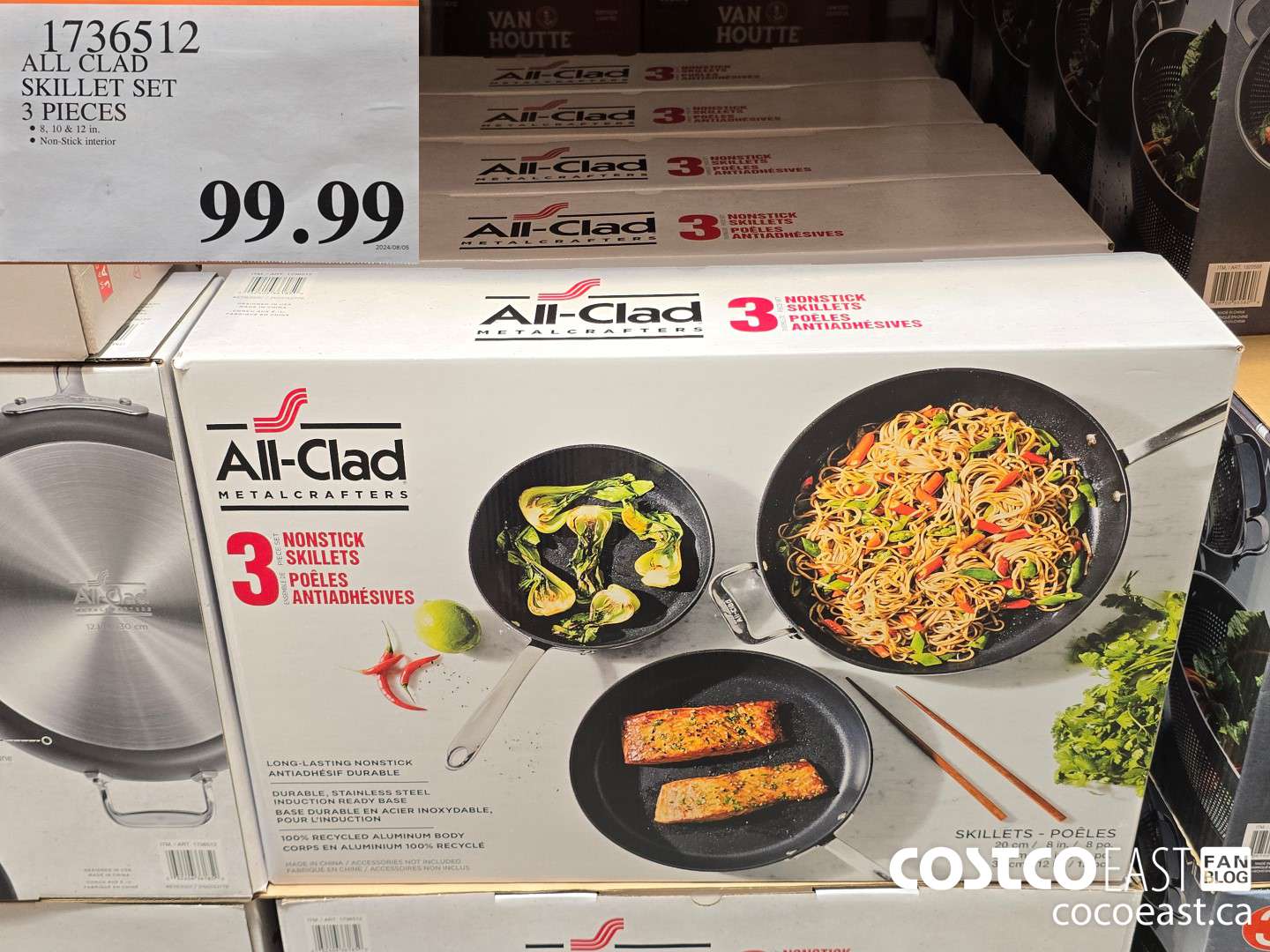 1736512 ALL CLAD SKILLET SET 3 PIECES $99.99