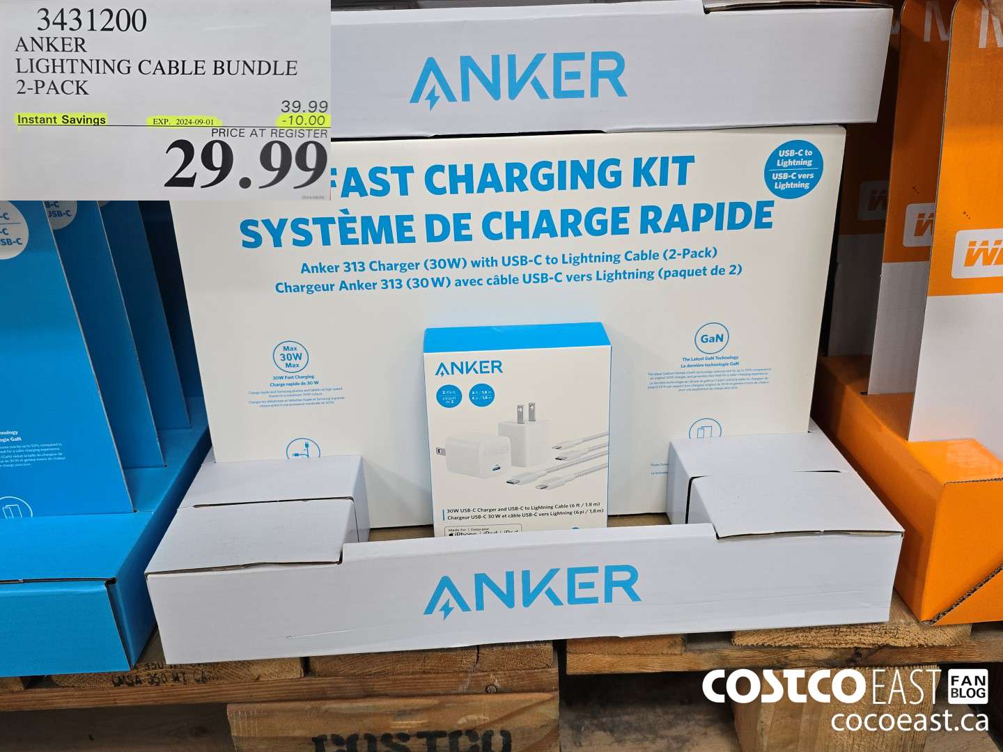 3431200 ANKER LIGHTNING CABLE BUNDLE 2-PACK ($10.00 INSTANT SAVINGS EXPIRES ON 2024-09-01) $29.99