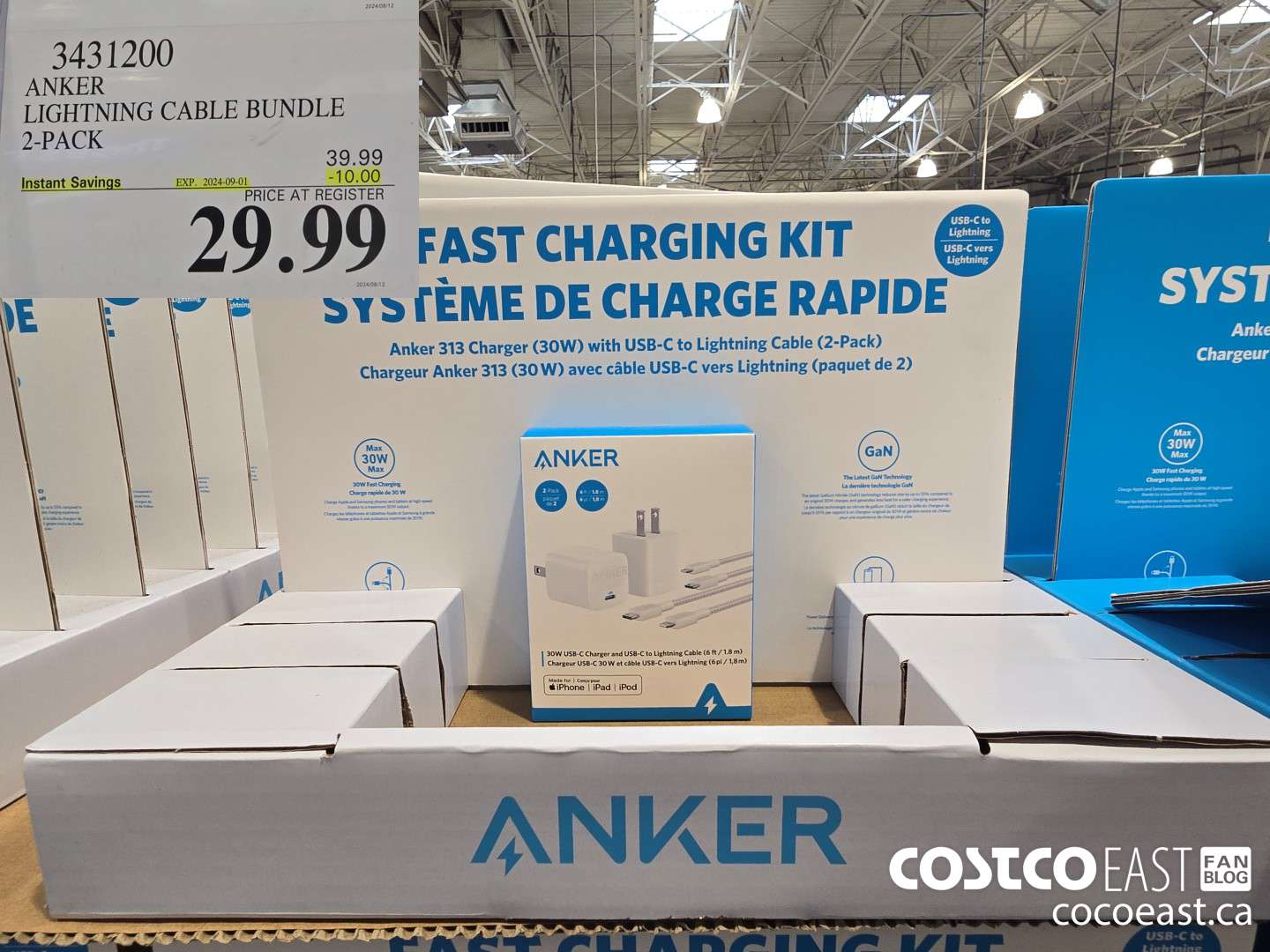 3431200 ANKER LIGHTNING CABLE BUNDLE 2-PACK ($10.00 INSTANT SAVINGS EXPIRES ON 2024-09-01) $29.99