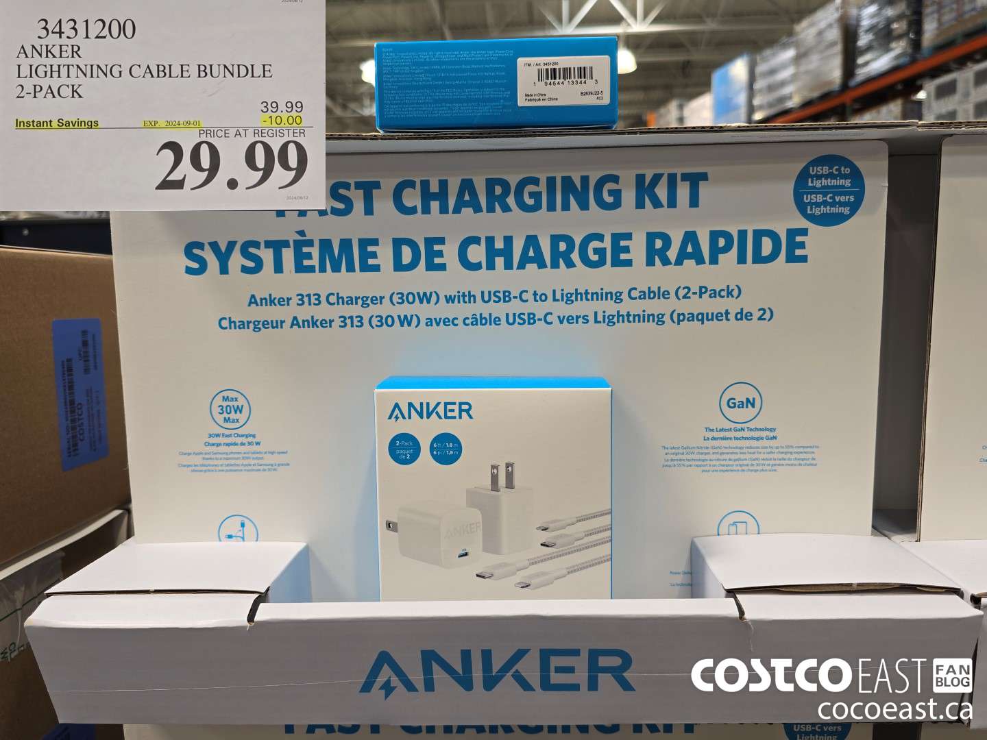 3431200 ANKER LIGHTNING CABLE BUNDLE 2-PACK ($10.00 INSTANT SAVINGS EXPIRES ON 2024-09-01) $29.99