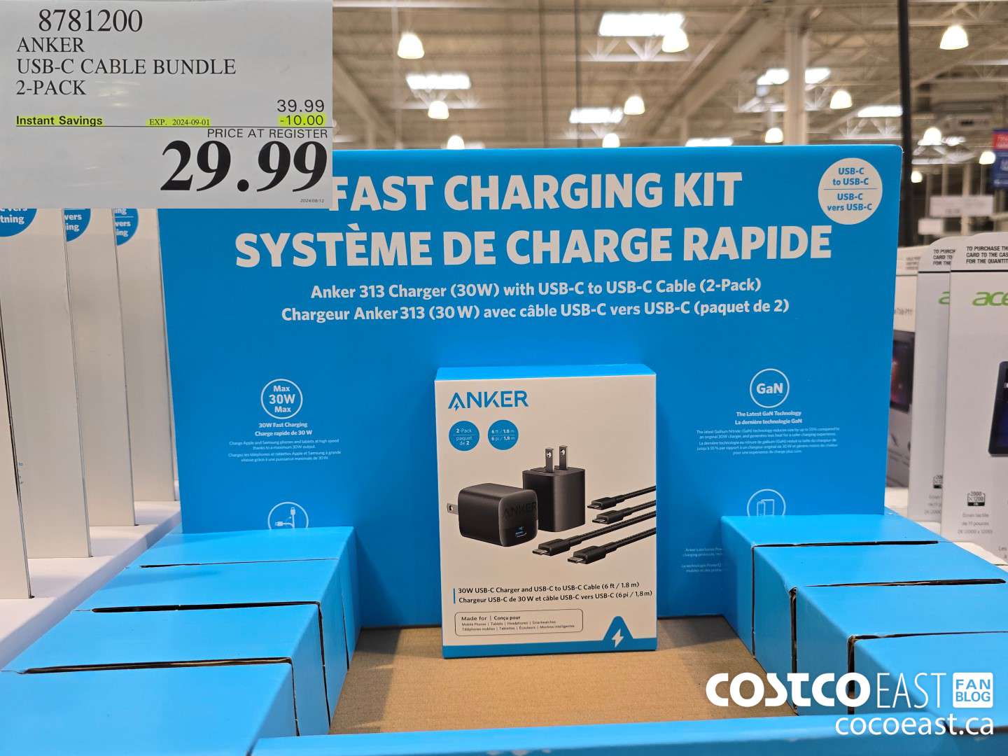 8781200 ANKER USB-C CABLE BUNDLE 2-PACK ($10.00 INSTANT SAVINGS EXPIRES ON 2024-09-01) $29.99