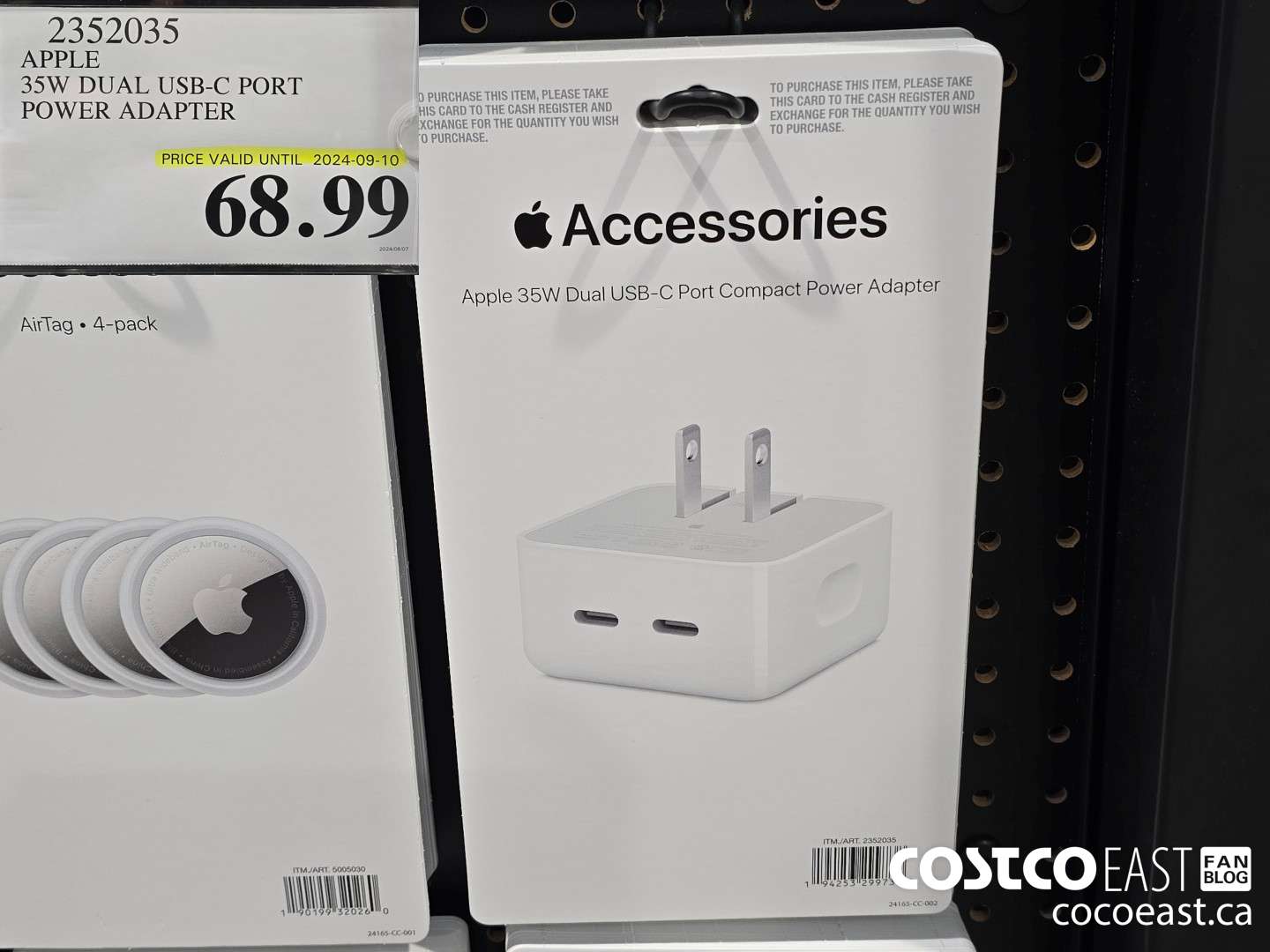 2352035 APPLE 35W DUAL USB-C PORT POWER ADAPTER $68.99