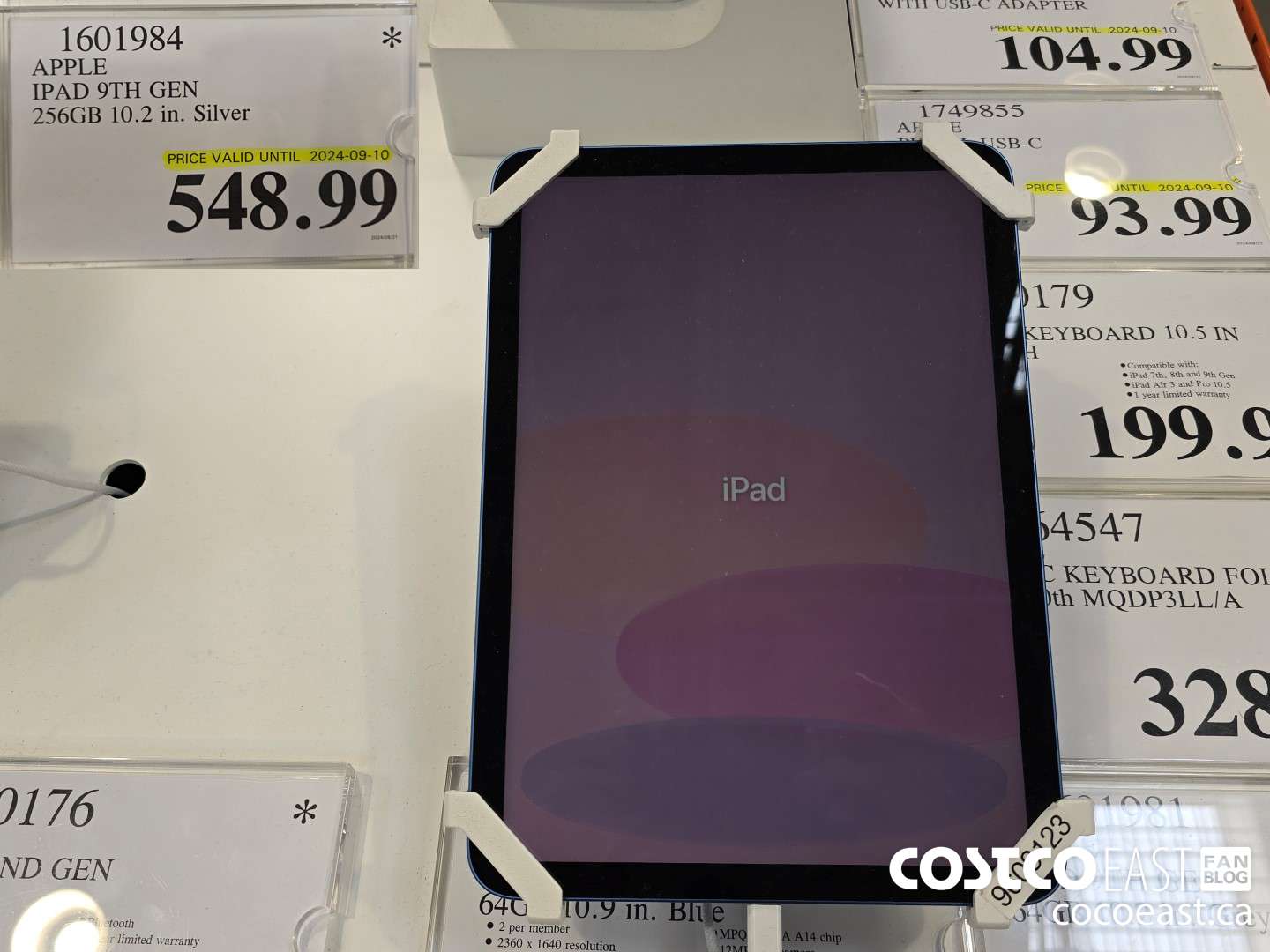 1601984 APPLE IPAD 9TH GEN 256GB 10.2 IN. SILVER $548.99