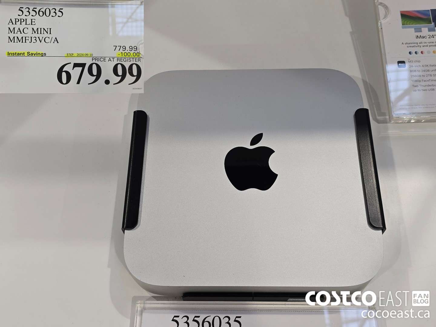 5356035 APPLE MAC MINI MMFJ3VC/A ($100.00 INSTANT SAVINGS EXPIRES ON 2024-09-10) $679.99