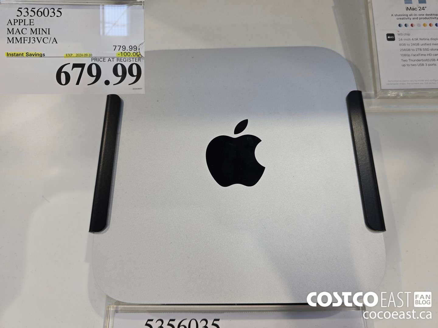 5356035 APPLE MAC MINI MMFJ3VC/A ($100.00 INSTANT SAVINGS EXPIRES ON 2024-09-10) $679.99