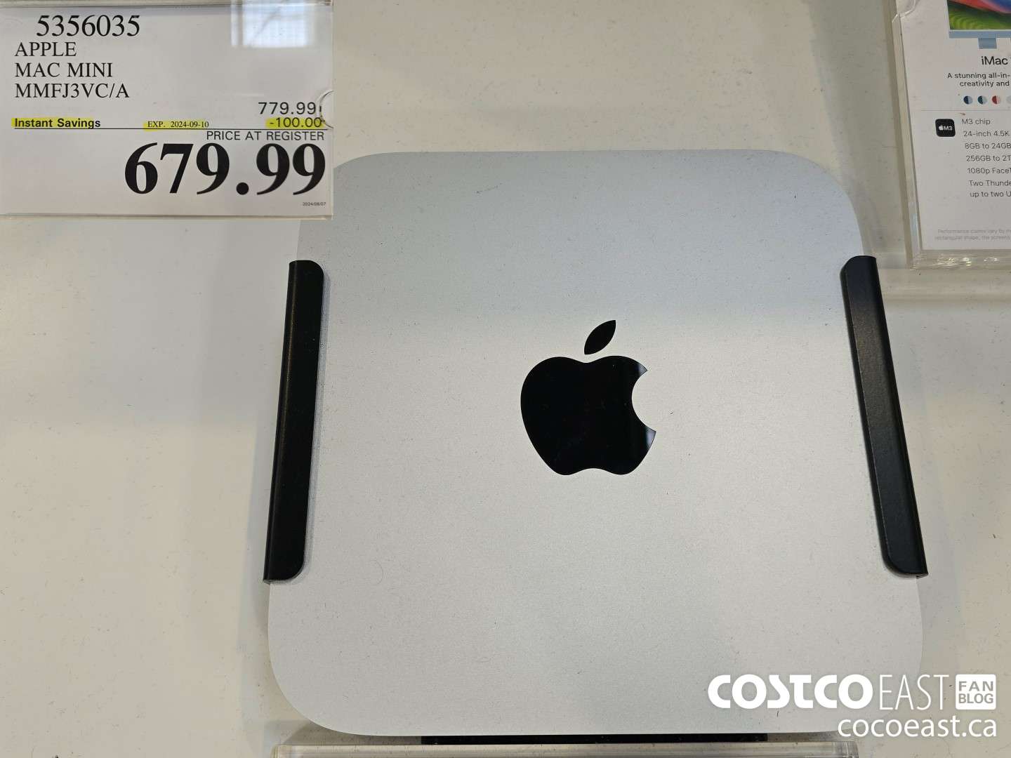 5356035 APPLE MAC MINI MMFJ3VC/A ($100.00 INSTANT SAVINGS EXPIRES ON 2024-09-10) $679.99
