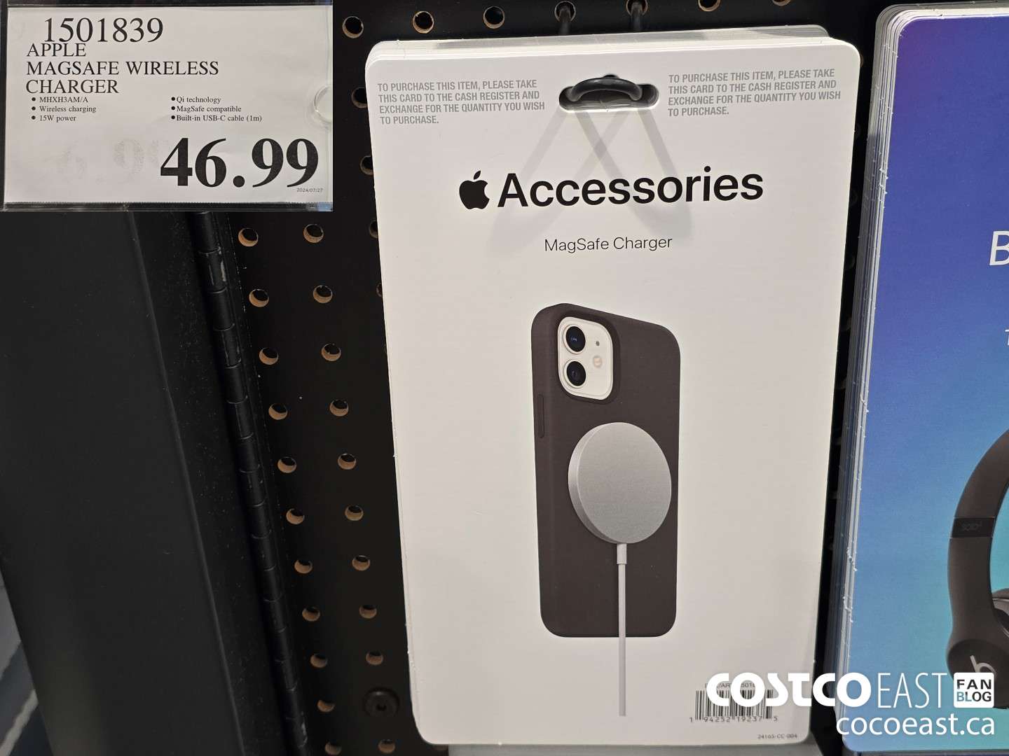 1501839 APPLE MAGSAFE WIRELESS CHARGER $46.99