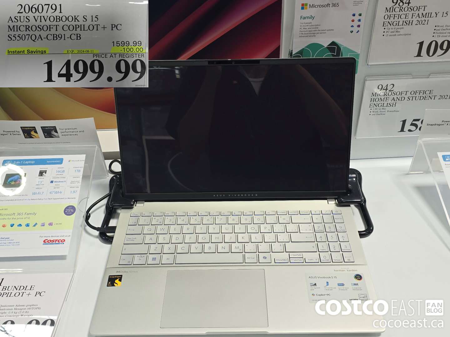 2060791 ASUS VIVOBOOK S 15 MICROSOFT COPILOT + PC S5507QA-CB91-CB ($100.00 INSTANT SAVINGS EXPIRES ON 2024-08-11) $1499.99