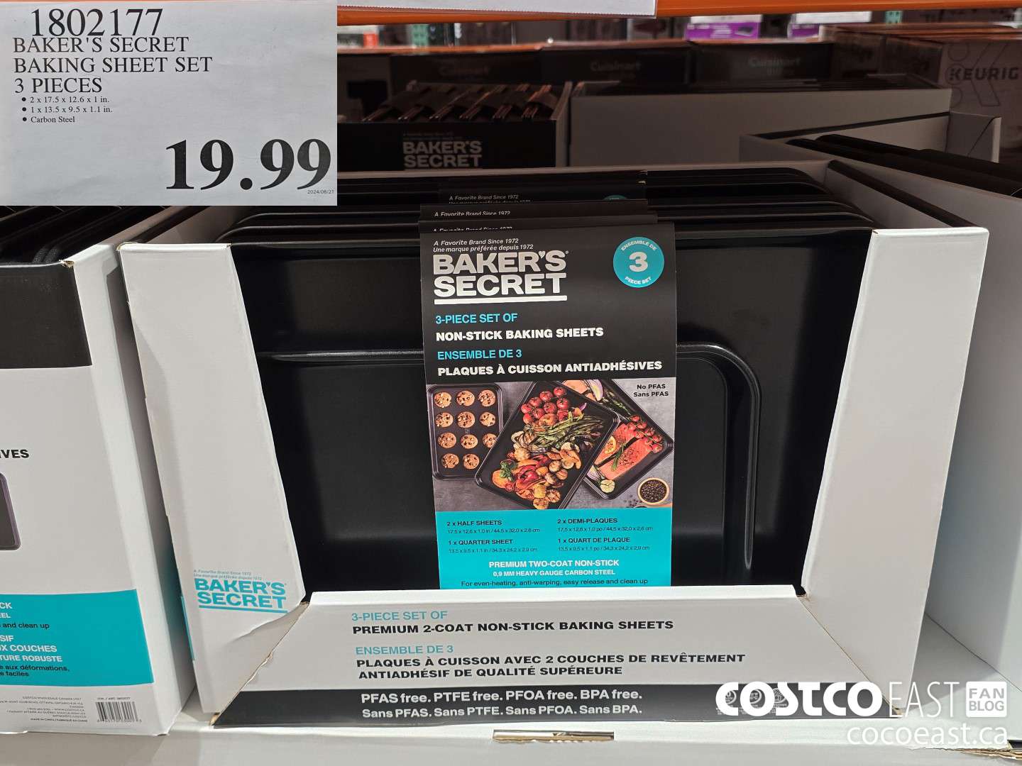 1802177 BAKER'S SECRET BAKING SHEET SET 3 PIECES $19.99