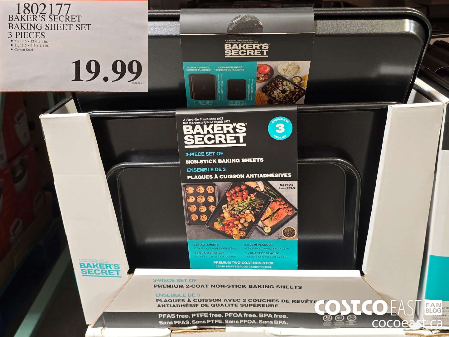 1802177 BAKER'S SECRET BAKING SHEET SET 3 PIECES $19.99