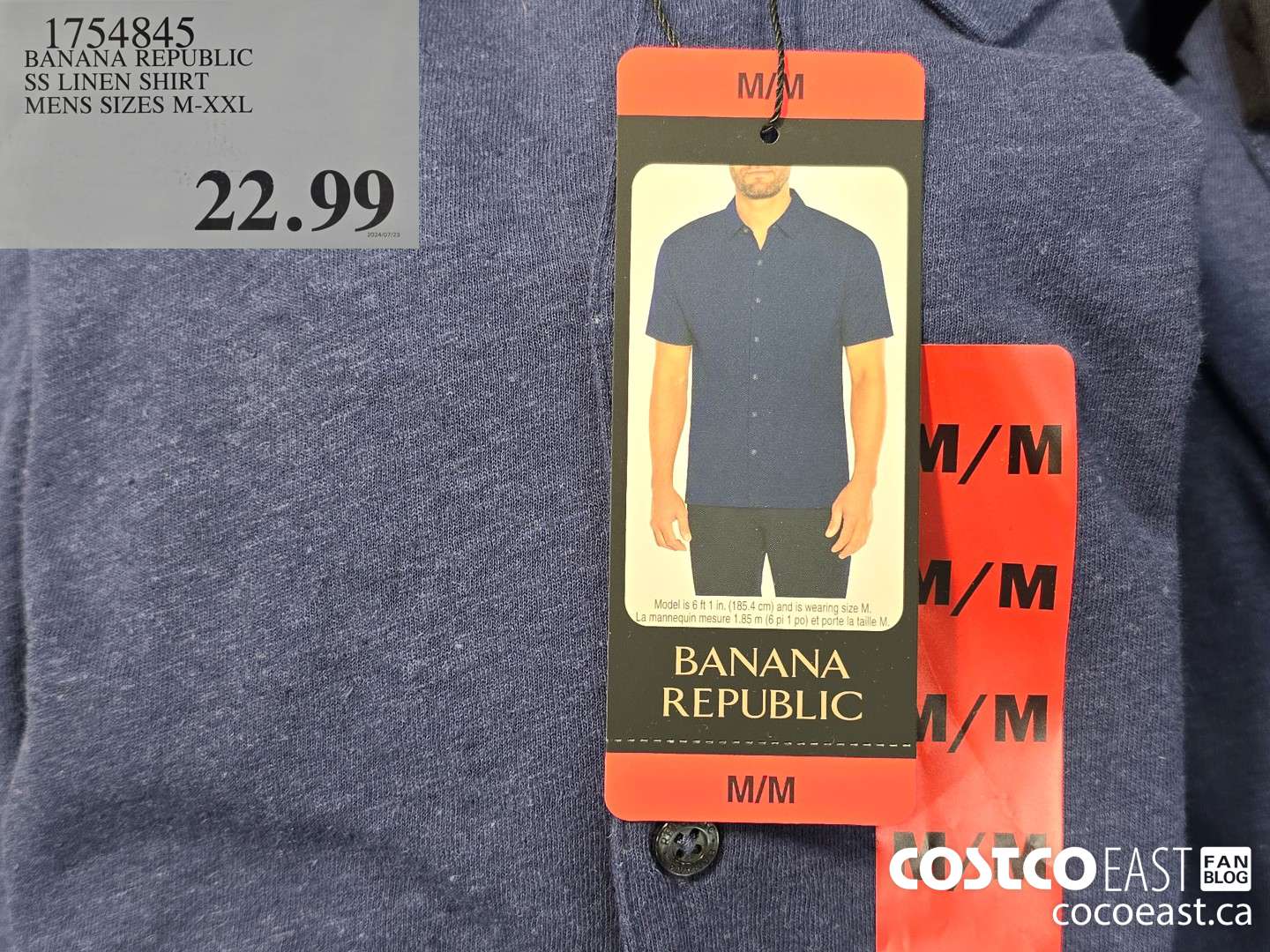 1734845 BANANA REPUBLIC SS LINEN SHIRT MENS SIZES M-XXL $22.99