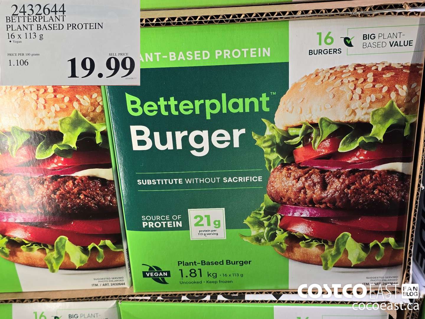 2432644 BETTERPLANT PLANT BASED PROTEIN 16 x 113 g $19.99