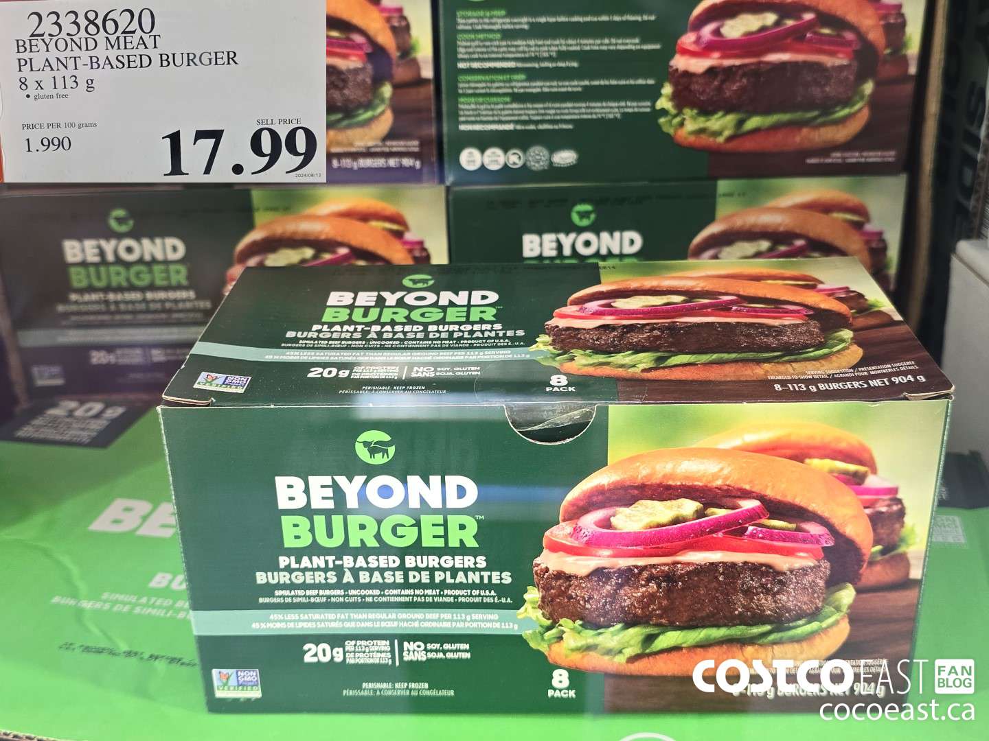 2338620 BEYOND MEAT PLANT-BASED BURGER 8 x 113 G $17.99