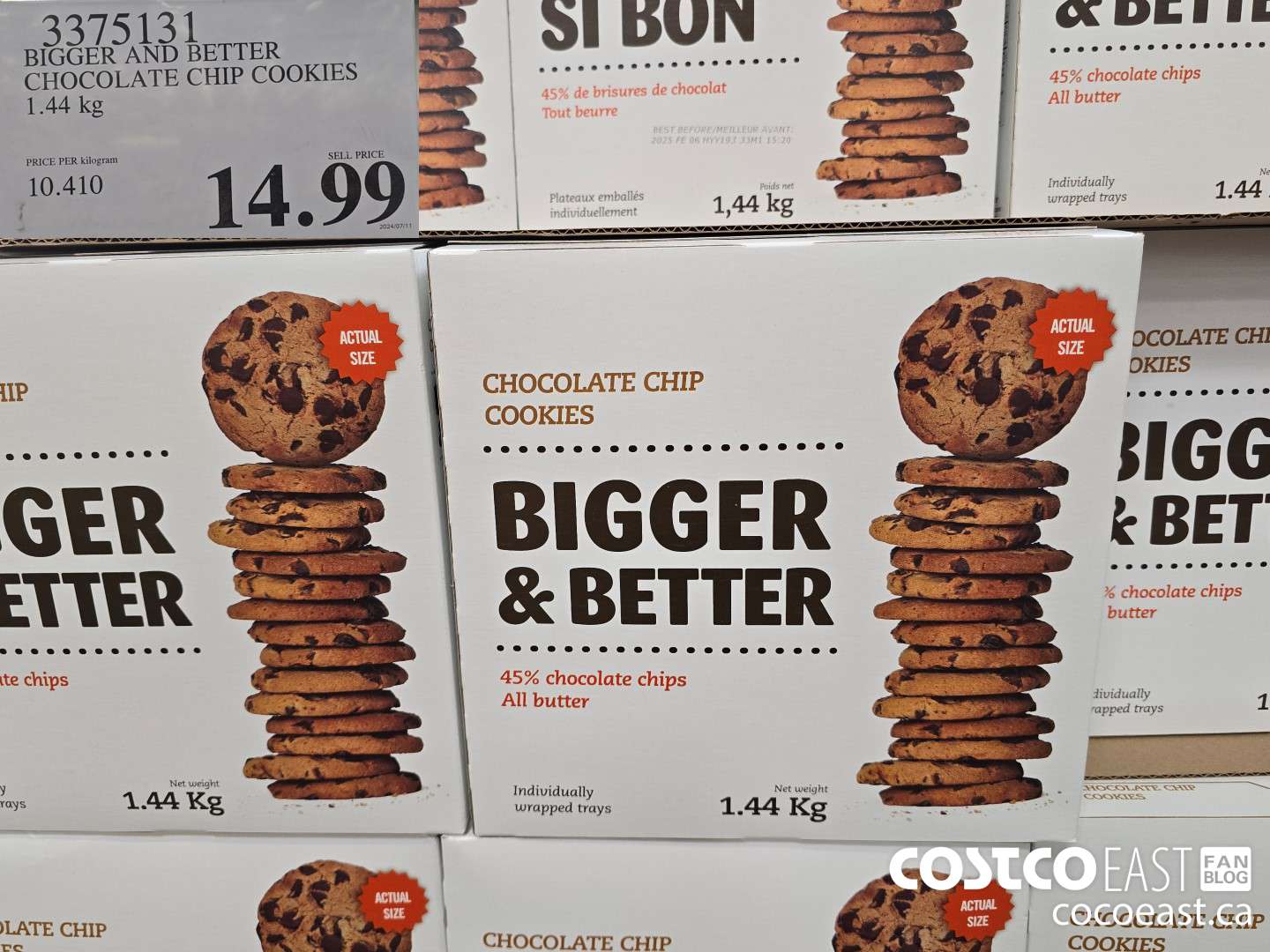 3375131 BIGGER AND BETTER CHOCOLATE CHIP COOKIES 1.44 KG $14.99