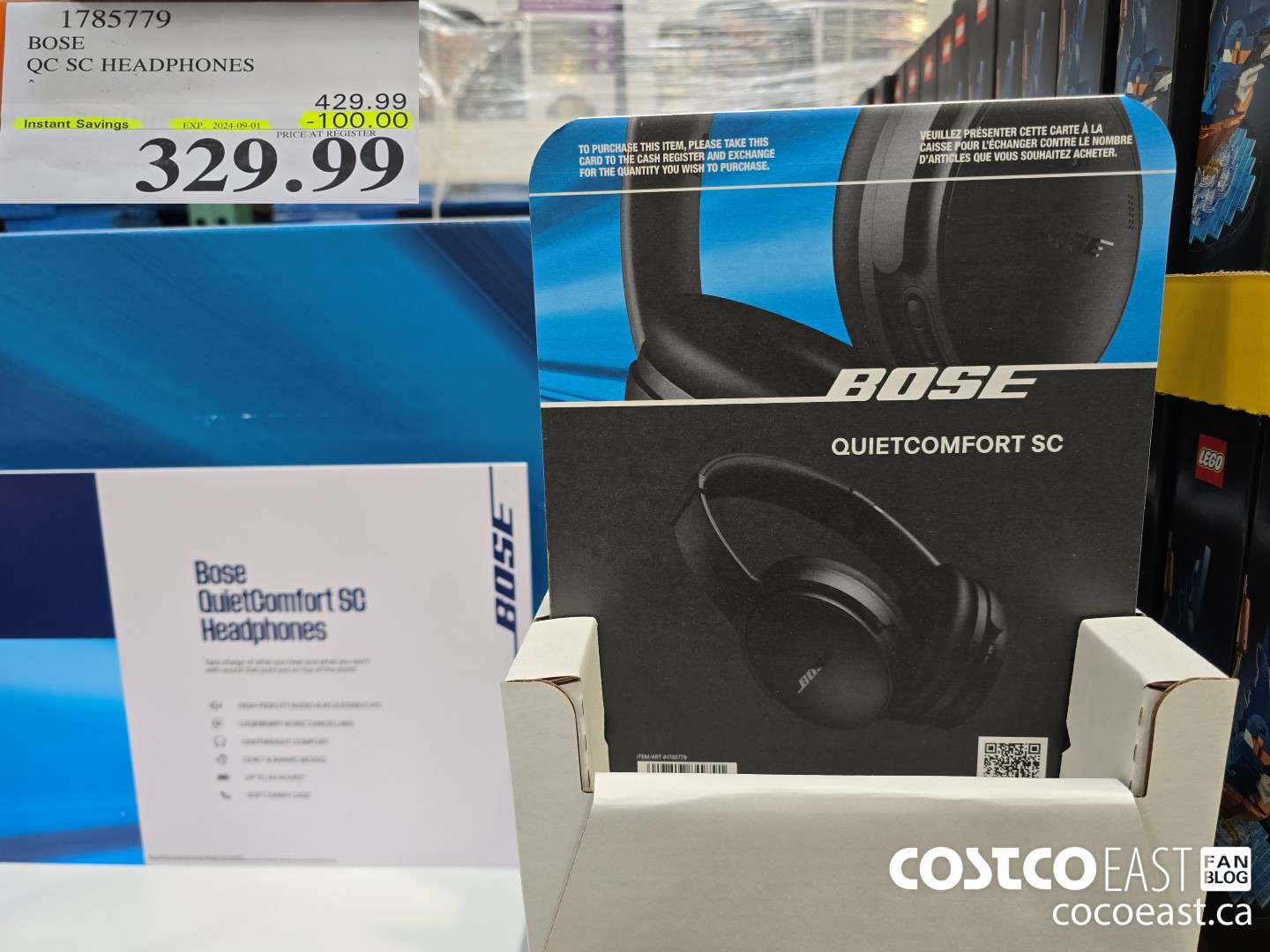 1785779 BOSE QC SC HEADPHONES ($100.00 INSTANT SAVINGS EXPIRES ON 2024-09-01) $329.99