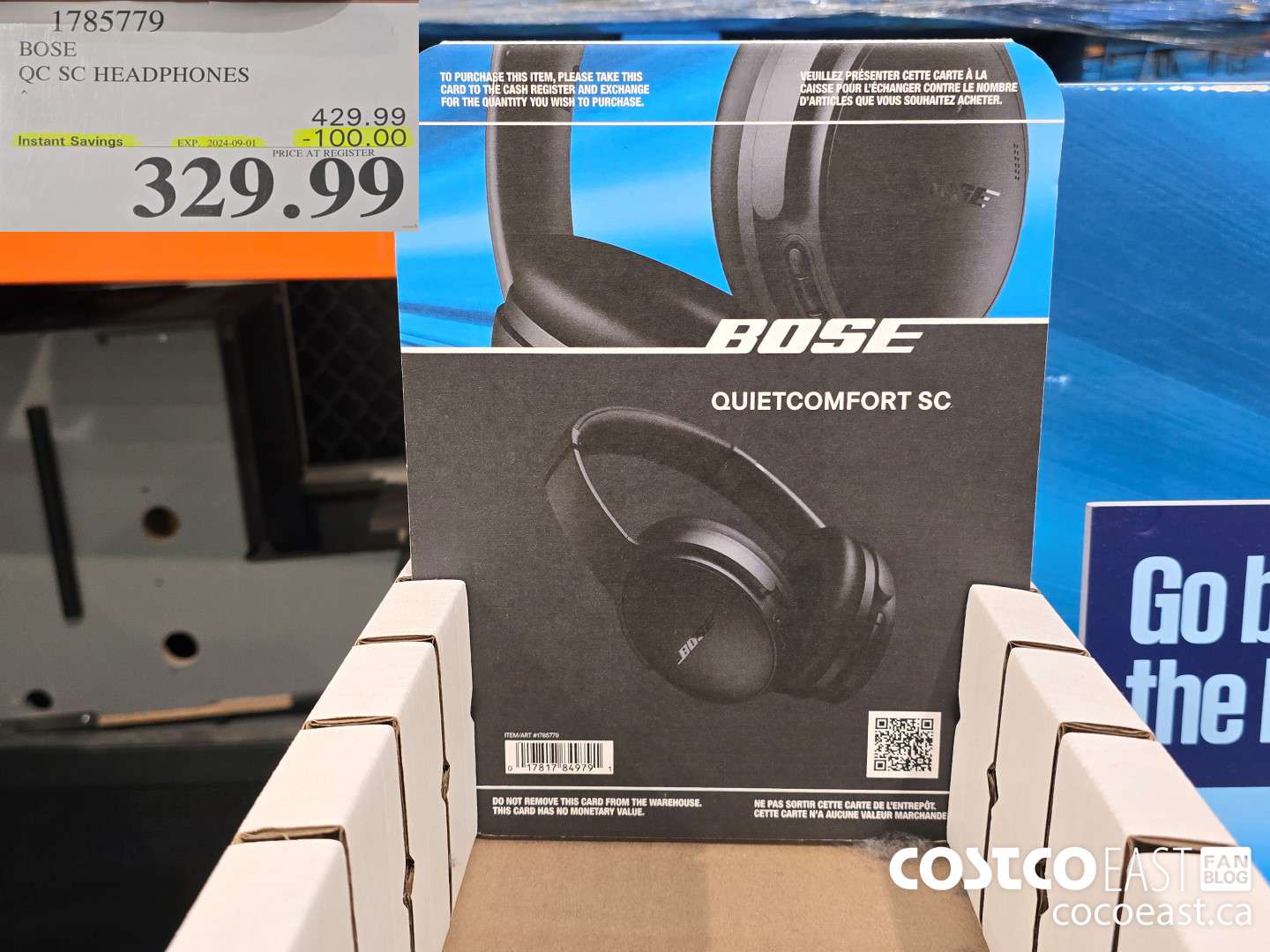 1785779 BOSE QC SC HEADPHONES ($100.00 INSTANT SAVINGS EXPIRES ON 2024-09-01) $329.99