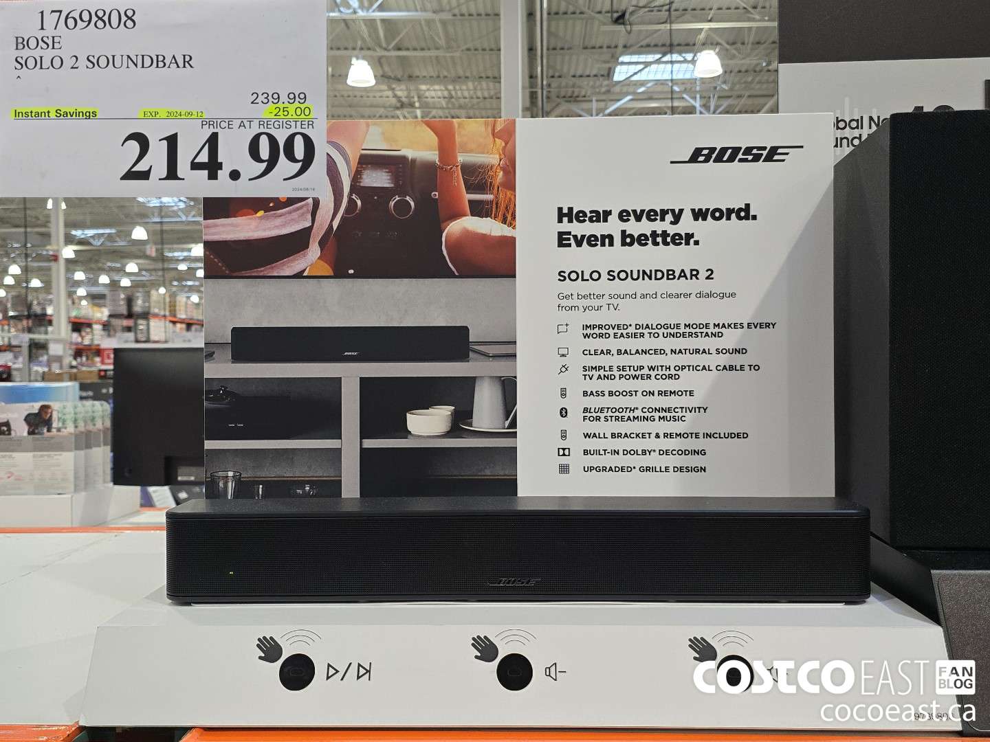 1769808 BOSE SOLO 2 SOUNDBAR ($25.00 INSTANT SAVINGS EXPIRES ON 2024-09-12) $214.99