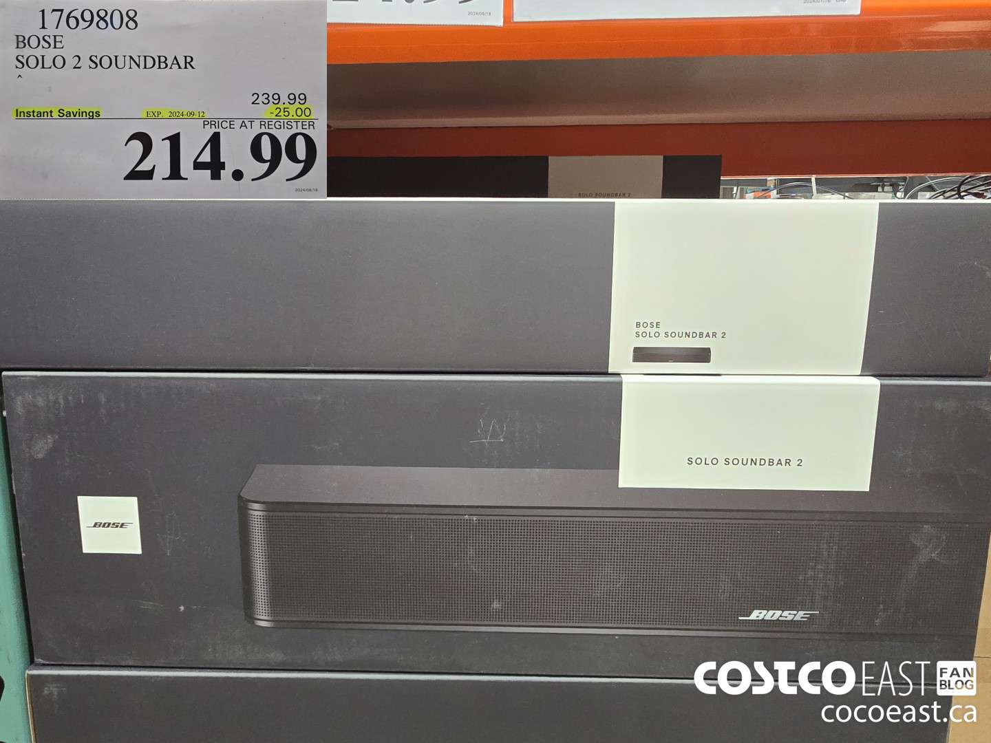 1769808 BOSE SOLO 2 SOUNDBAR ($25.00 INSTANT SAVINGS EXPIRES ON 2024-09-12) $214.99