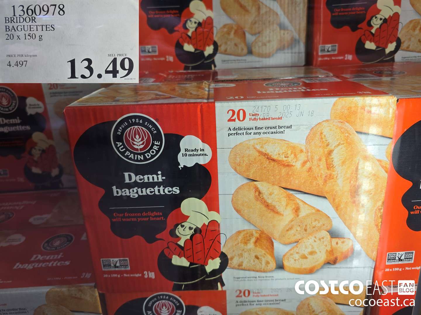 1360978 BRIDOR BAGUETTES 20 X 150 G $13.49