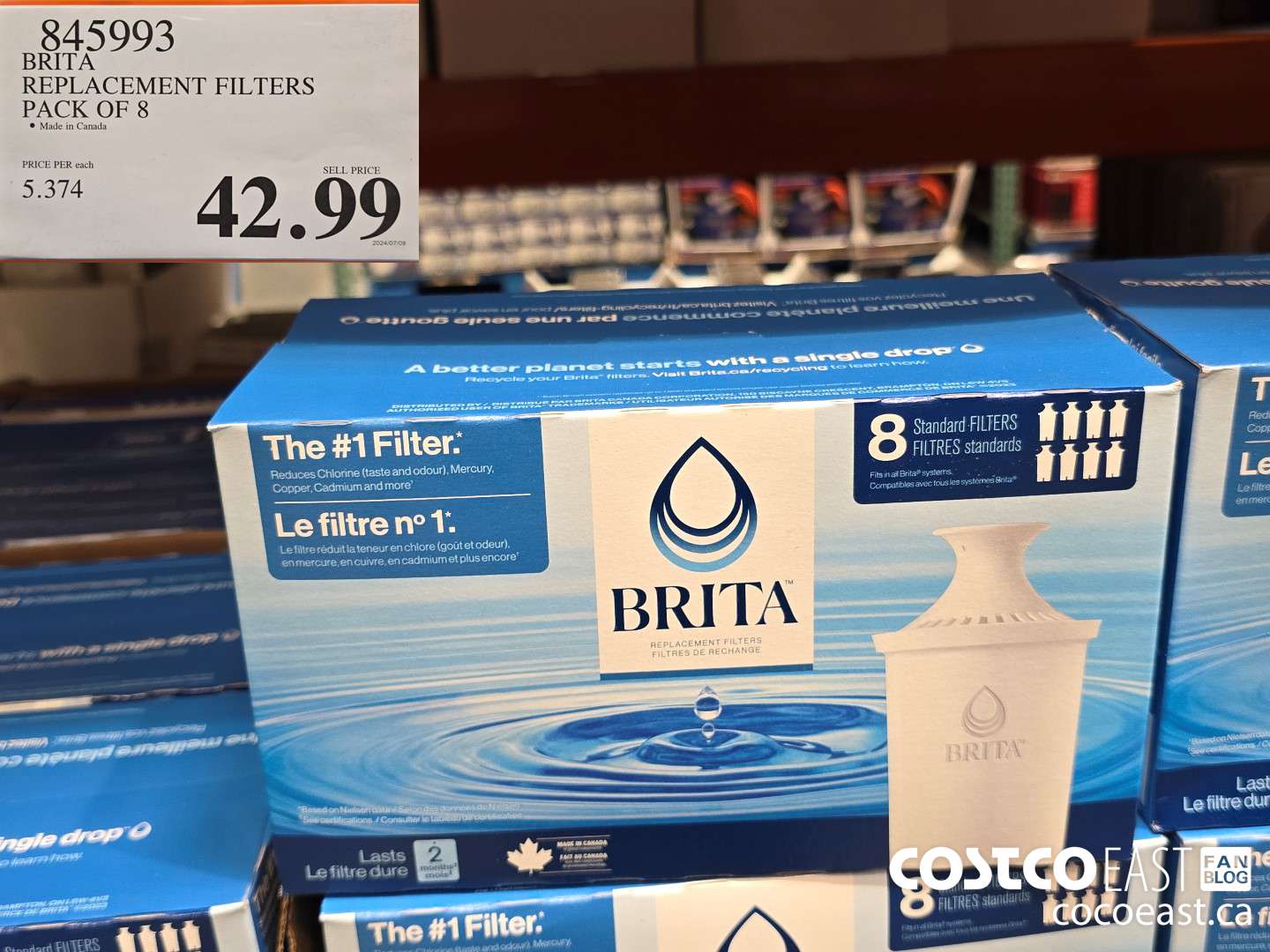 845993 BRITA REPLACEMENT FILTERS PACK OF 8 $42.99