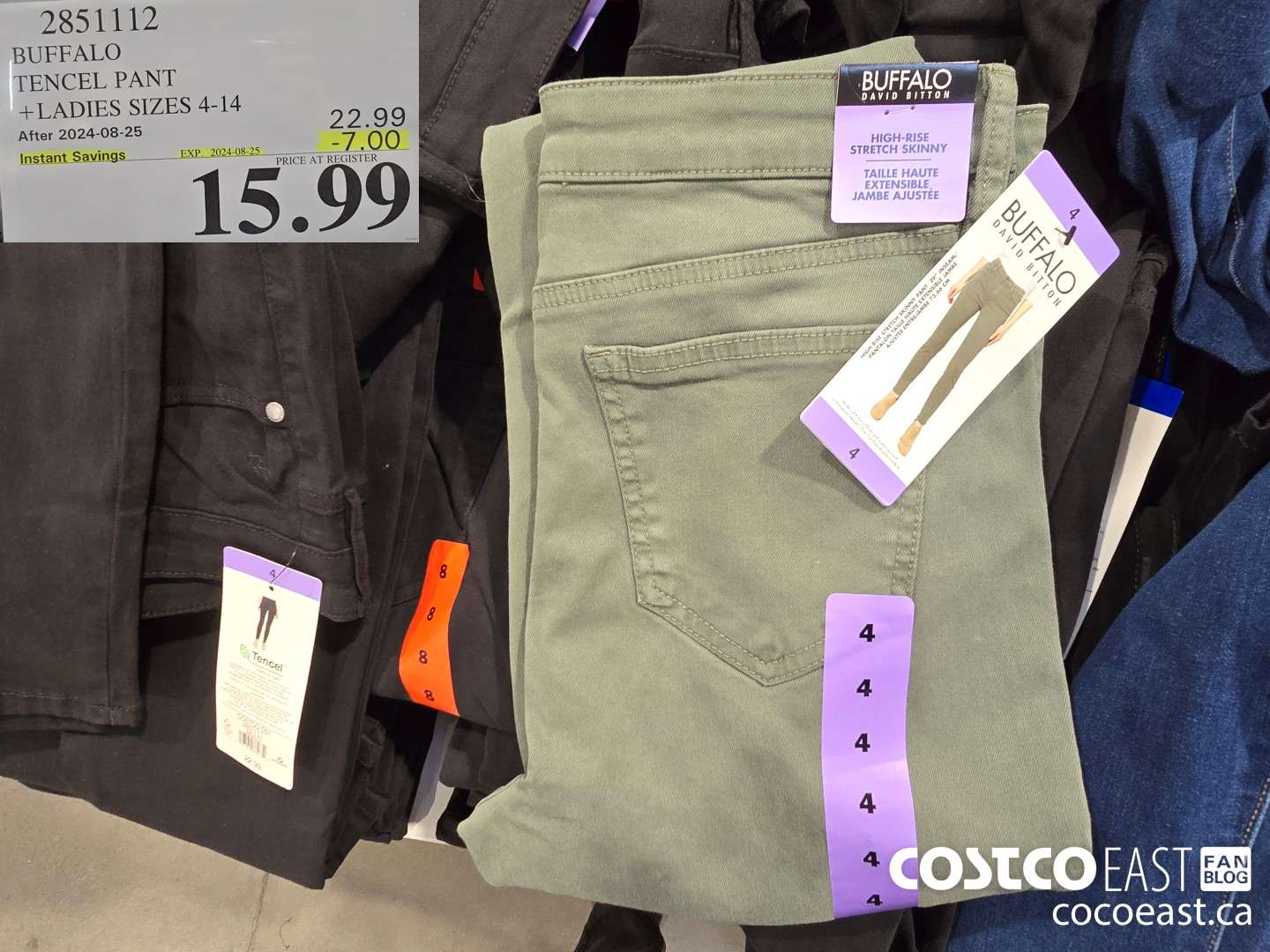 2851112 BUFFALO TENCEL PANT +LADIES SIZES 4-16 ($7.00 INSTANT SAVINGS EXPIRES ON 2024-08-25) $15.99