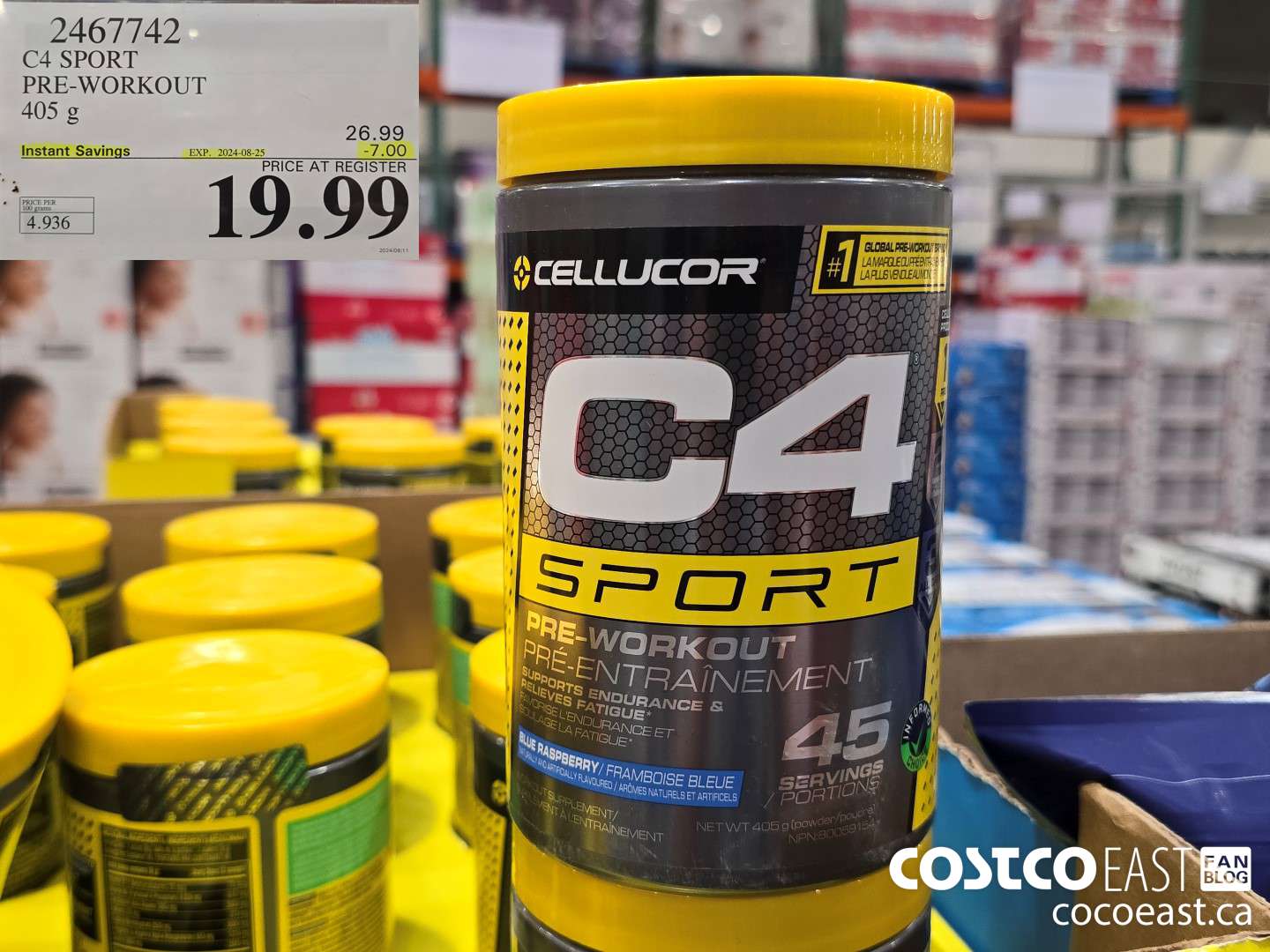 2467742 C4 SPORT PRE-WORKOUT 405 g ($7.00 INSTANT SAVINGS EXPIRES ON 2024-08-25) $19.99