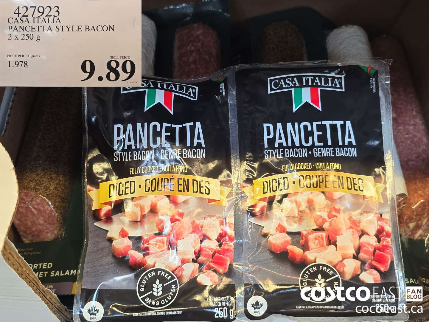 427923 CASA ITALIA PANCETTA STYLE BACON 2 X 250 G $9.89