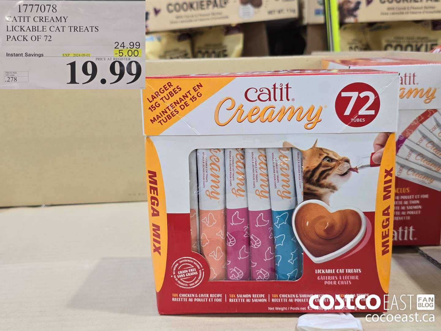 1777078 CATIT CREAMY LICKABLE CAT TREATS PACK OF 72 ($5.00 INSTANT SAVINGS EXPIRES ON 2024-09-01) $19.99